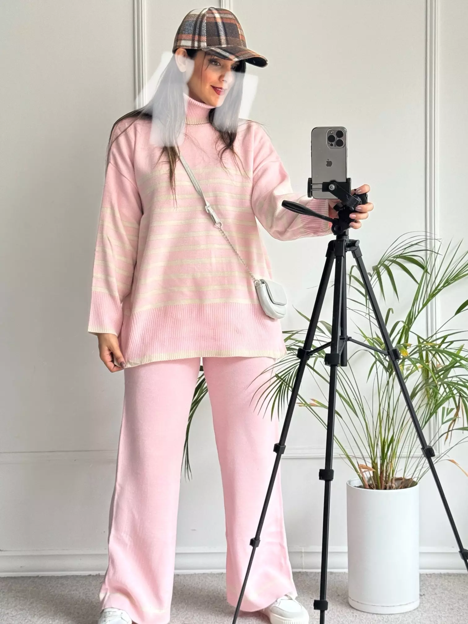 ست مانتو شلوار بافت نیکی